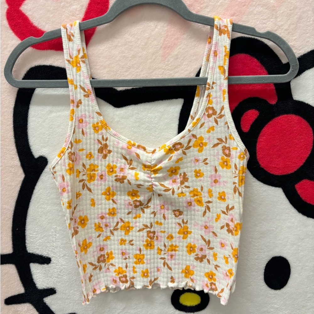 Billabong Floral Crop Tank Top